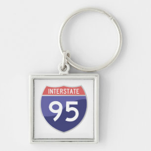 Interstate 95 (I-95) Road Trip Travel Key Ring