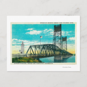 Interstate Highway Bridge over Columbia River Postcard