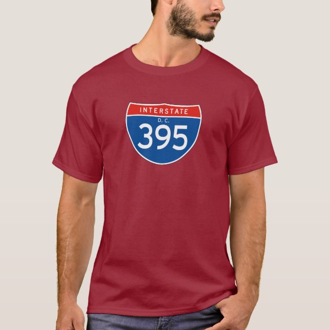 Interstate Sign 395 - Washington DC T-Shirt (Front)