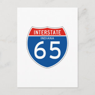 Interstate Sign 65 - Indiana Postcard