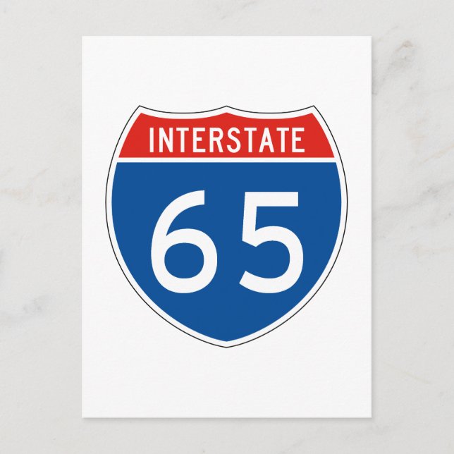 Interstate Sign 65 Postcard (Front)