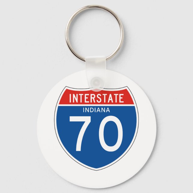 Interstate Sign 70 - Indiana Key Ring (Front)