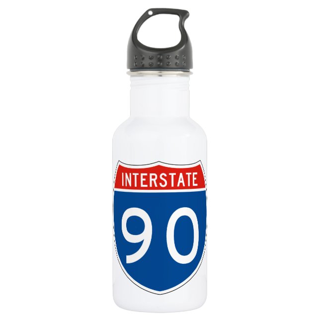 Interstate Sign 90 532 Ml Water Bottle (Front)