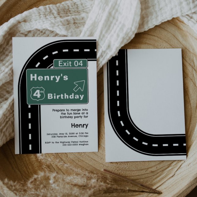 Interstate Sign Birthday Invitation (Creator Uploaded)