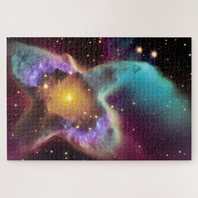 Interstellar pastel mystic spaceship cloud mirage jigsaw puzzle (Horizontal)