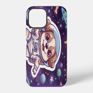 Interstellar Paws – Cute Space Dog in Adventure iPhone 12 Case