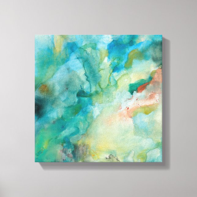 Interstellar | Teal Blue Sky Canvas Print (Front)