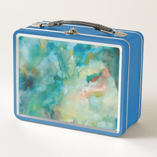 Interstellar | Teal Blue Sky Metal Lunch Box (Front)