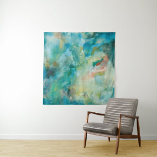 Interstellar   Teal Blue Sky Tapestry