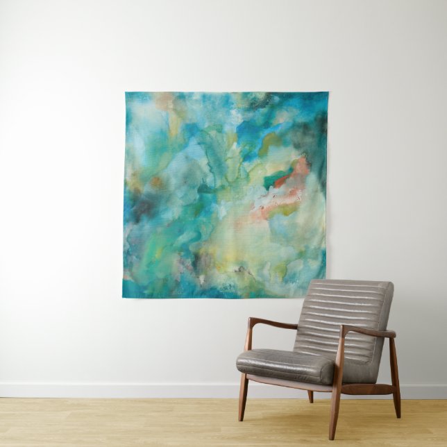 Interstellar | Teal Blue Sky Tapestry (In Situ (Horizontal))