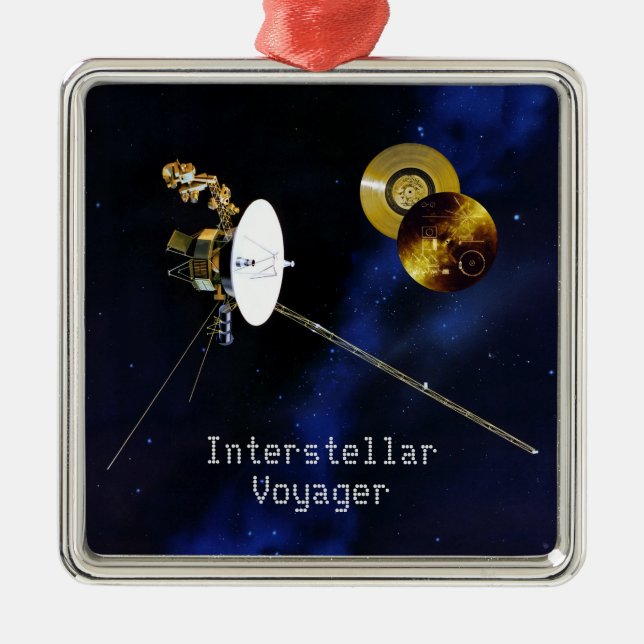 Interstellar Voyager Spacecraft Metal Ornament (Front)