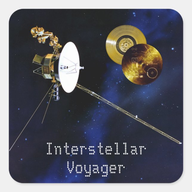 Interstellar Voyager Spacecraft Square Sticker (Front)