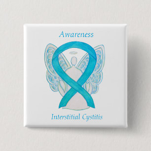 Interstitial Cystitis Awareness Ribbon Angel Pins
