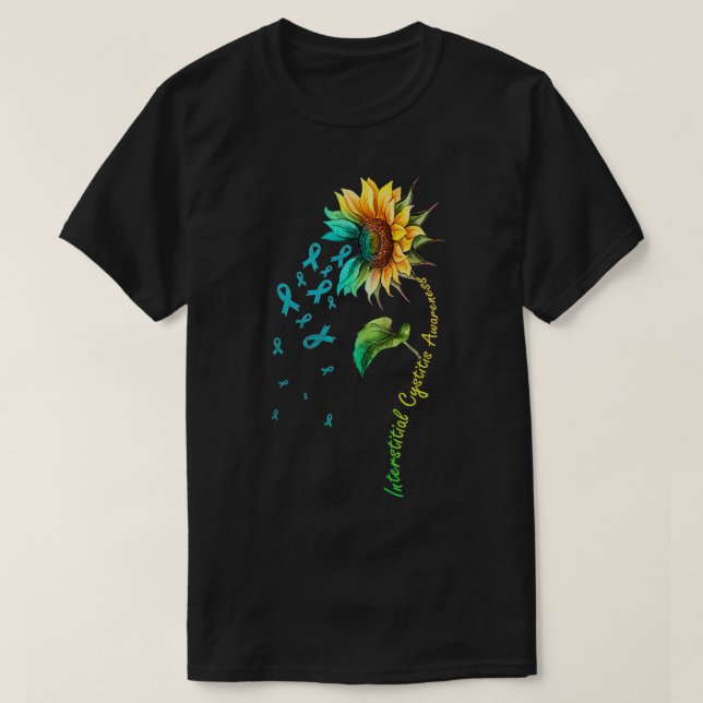 Interstitial Cystitis Awareness Sunflower  T-Shirt (Design Front)