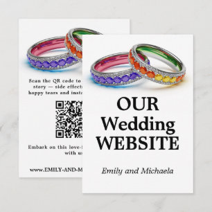 🌈 Intertwined in Pride – Wedding Website  Enclosure Card