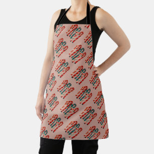 Intertwined Stripey Cane-Shaped Sugar-Sticks Apron