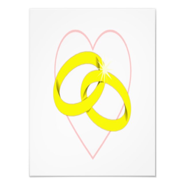 Intertwined Wedding Rings Photo Print (Front)