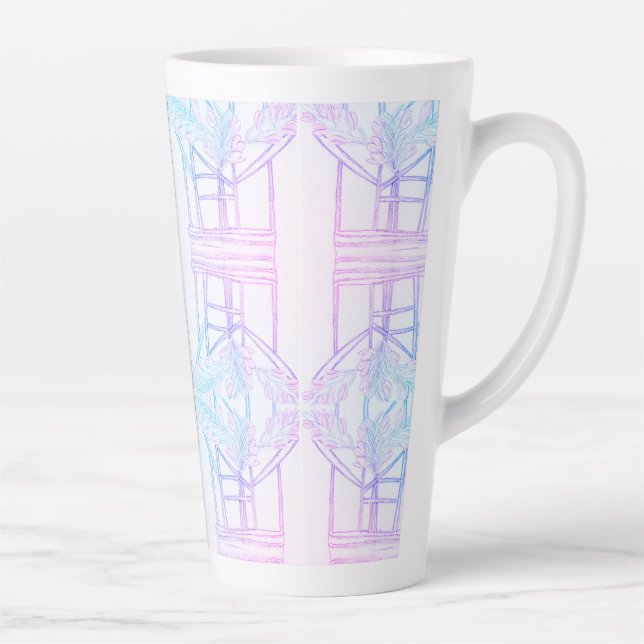Intertwining Abstract  Latte Mug (Right)