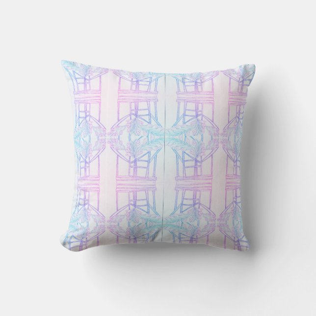 Intertwining Abstract (Raspberry) Cushion (Front)