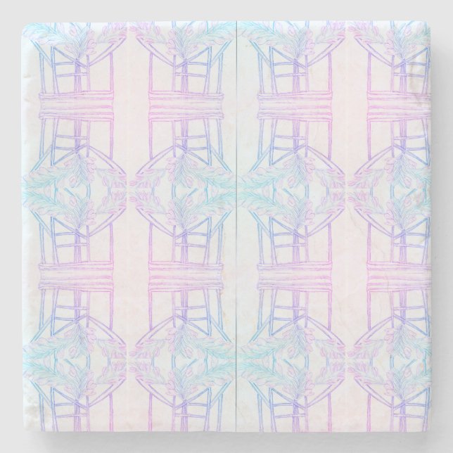 Intertwining Abstract  Stone Coaster (Front)