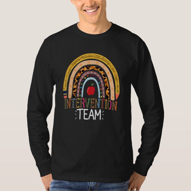 Intervention Rti Team Response Teacher School Team T-Shirt (Front)