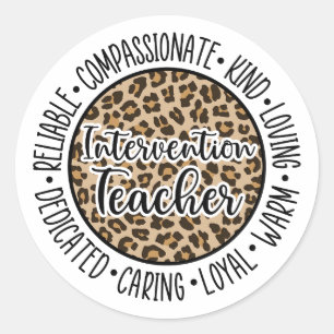 Intervention Teacher Early Intervention Specialist Classic Round Sticker