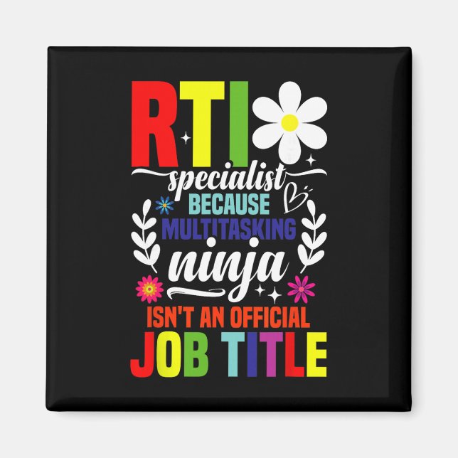 Intervention Teacher Ninja Response Intervention T Magnet (Front)