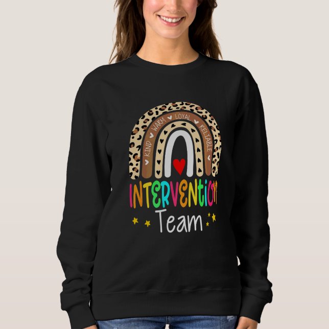 Intervention Teacher Specialist Squad Para Interve Sweatshirt (Front)
