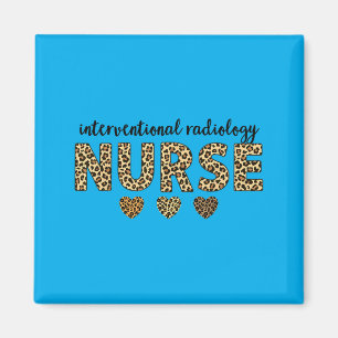 Interventional Radiology Nurse Leopard Hearts Team Magnet