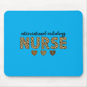 Interventional Radiology Nurse Leopard Hearts Team Mouse Pad
