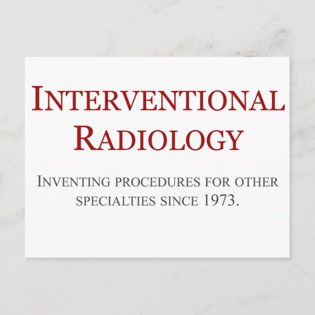 Interventional Radiology Postcard (Front)