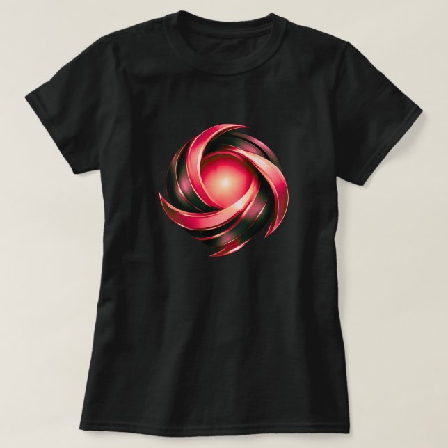 Interwoven Arc Emblem Graphic | Modern Luxury Abst T-Shirt (Design Front)