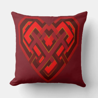 Interwoven Heart of Love – Modern Geometric Cushion