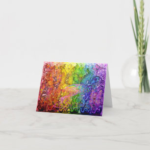Interwoven Magic Rainbow Holiday Card