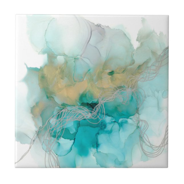 Interwoven Metallics Ceramic Tile (Front)