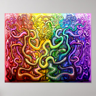 Interwoven Twisted Vines of Life Poster