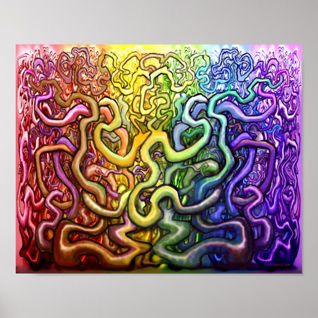 Interwoven Twisted Vines of Life Poster (Front)