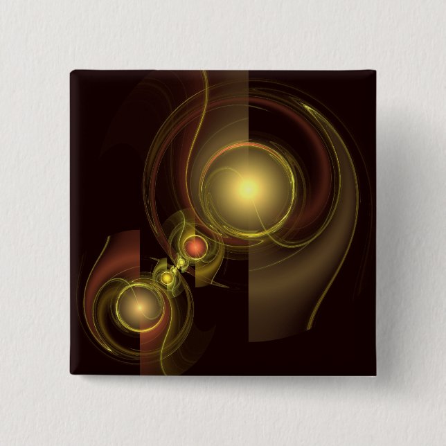 Intimate Connection Abstract Art Button (square) (Front)