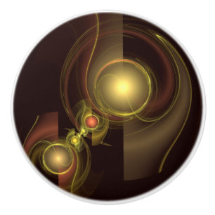 Intimate Connection Abstract Art Ceramic Knob