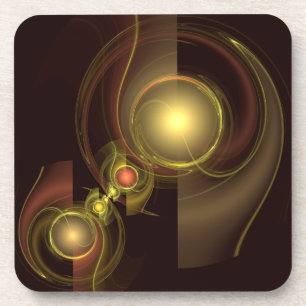 Intimate Connection Abstract Art Cork Coaster