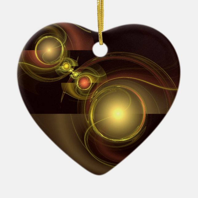 Intimate Connection Abstract Art Heart Ornament (Front)