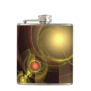 Intimate Connection Abstract Art Hip Flask