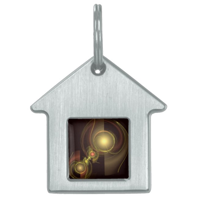 Intimate Connection Abstract Art House Pet Tag (Front)