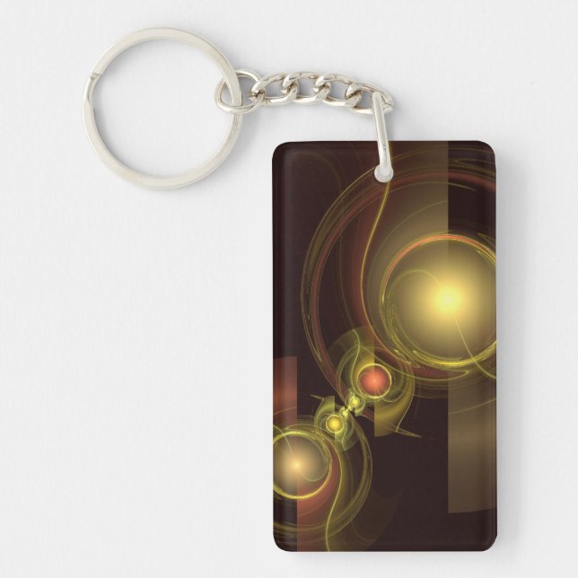 Intimate Connection Abstract Art Key Ring (Front)