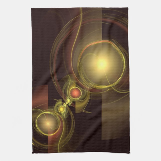Intimate Connection Abstract Art Kitchen Towel (Vertical)