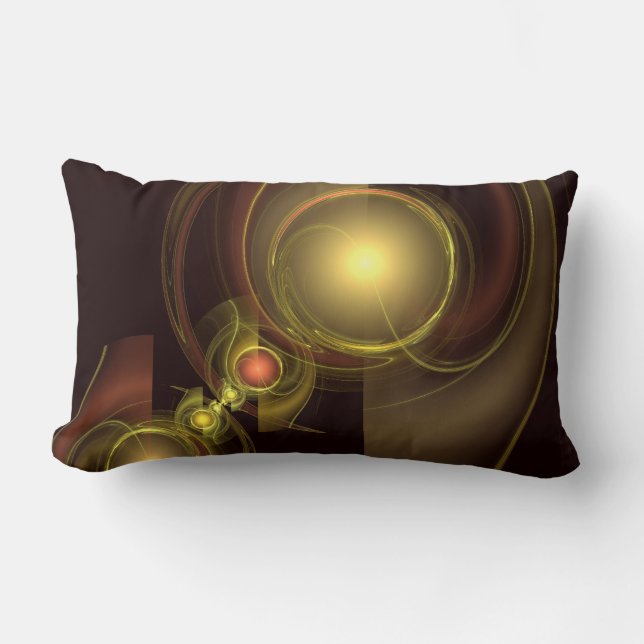 Intimate Connection Abstract Art Lumbar Pillow (Front)