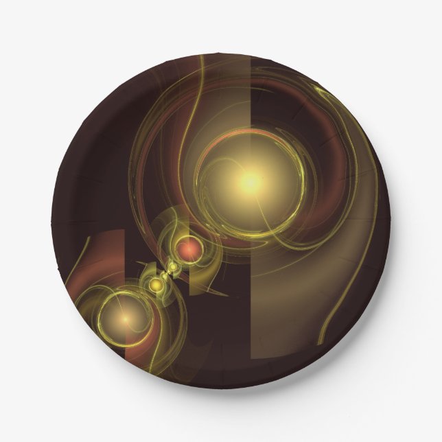 Intimate Connection Abstract Art Paper Plate (Front)