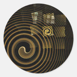 Intimate Connection Abstract Art Round Sticker