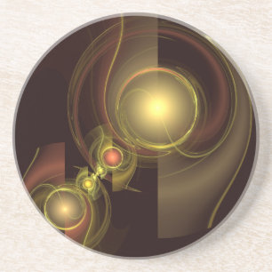 Intimate Connection Abstract Art Sandstone Coaster