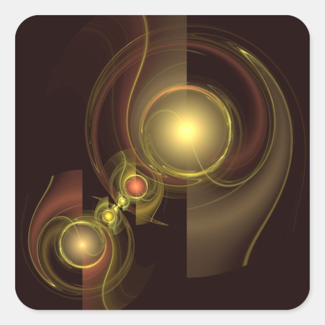 Intimate Connection Abstract Art Square Sticker (Front)